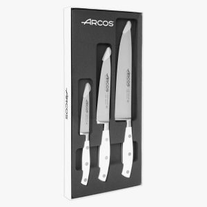 Arcos Conjunto de facas santoku - Série Riviera Blanc - Branco