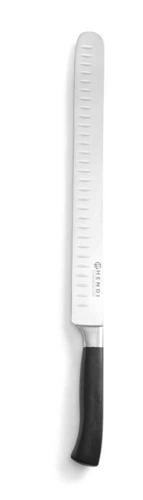 Faca para presunto/salmão, Profi Line, Recortes Granton, Preto, (L)430mm