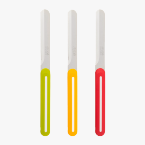 Arcos Conjunto de facas para legumes e descascar 100 mm - Série Linea - Vermelho
