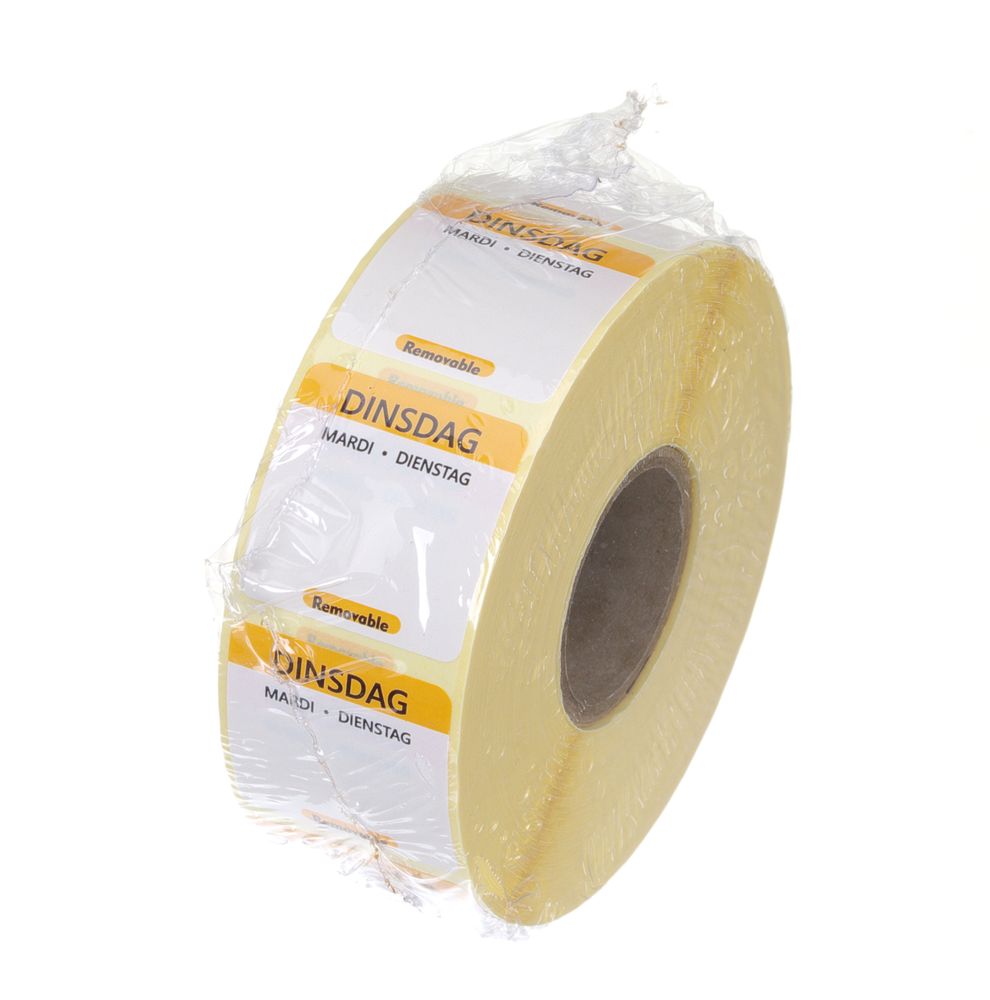 Etiquetas diárias de segurança alimentar, multiusos, fáceis de remover, Amarelo, 1000 unid., 25x25mm - Image 2