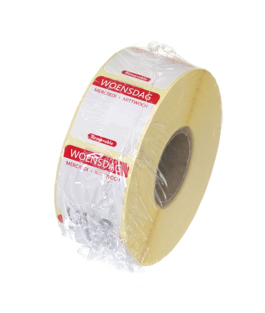 Etiquetas diárias de segurança alimentar, multiusos, fáceis de remover, Vermelho, 1000 unid., 25x25mm - Image 2