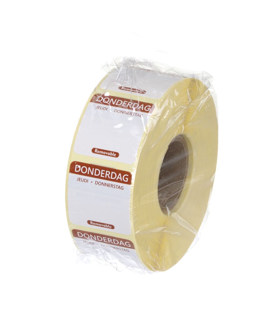 Etiquetas diárias de segurança alimentar, multiusos, fáceis de remover, Castanho, 1000 unid., 25x25mm - Image 2