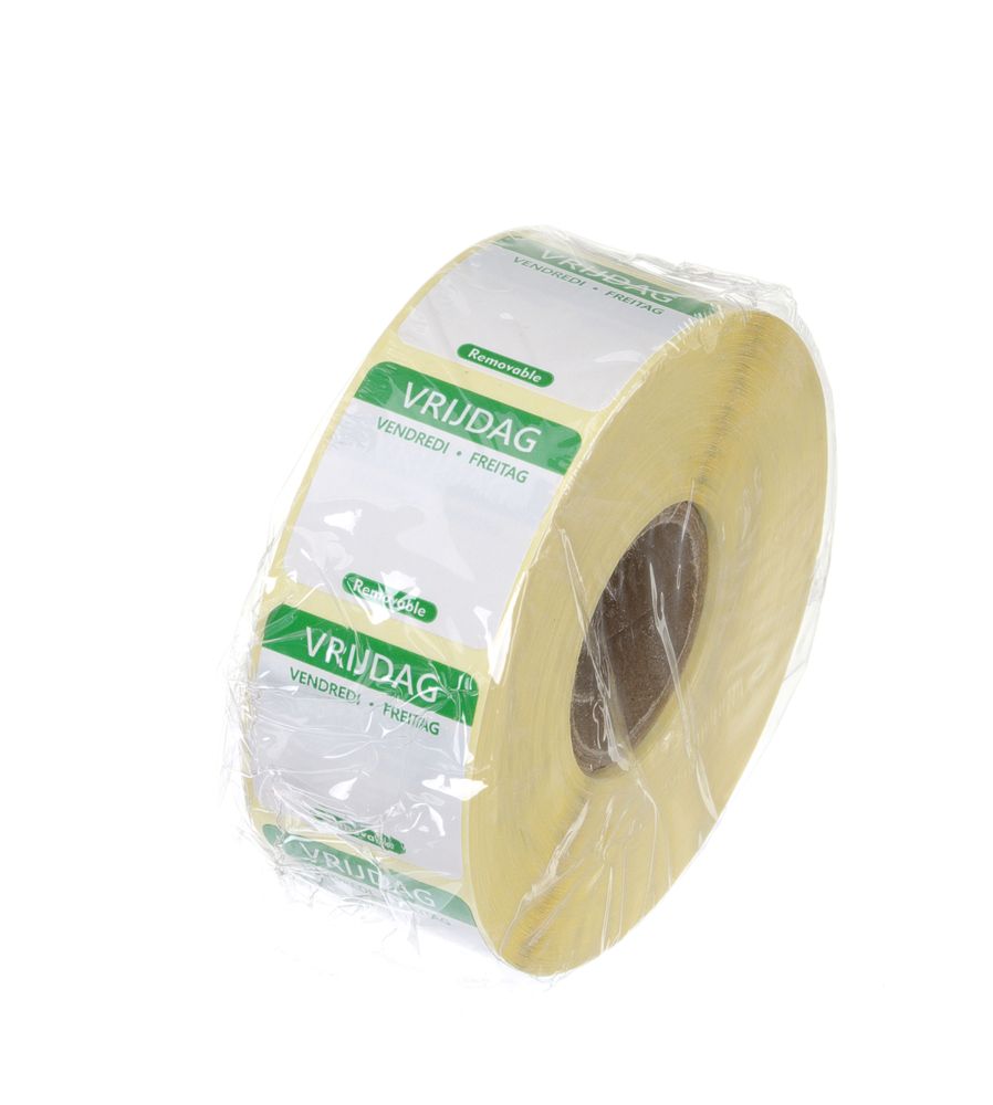 Etiquetas diárias de segurança alimentar, multiusos, fáceis de remover, Verde, 1000 unid., 25x25mm - Image 2