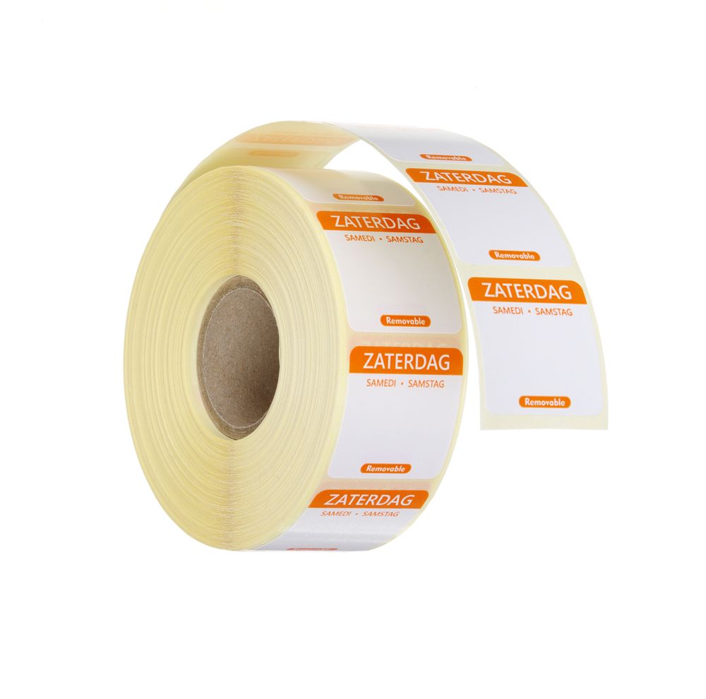 Etiquetas diárias de segurança alimentar, multiusos, fáceis de remover, Laranja, 1000 unid., 25x25mm