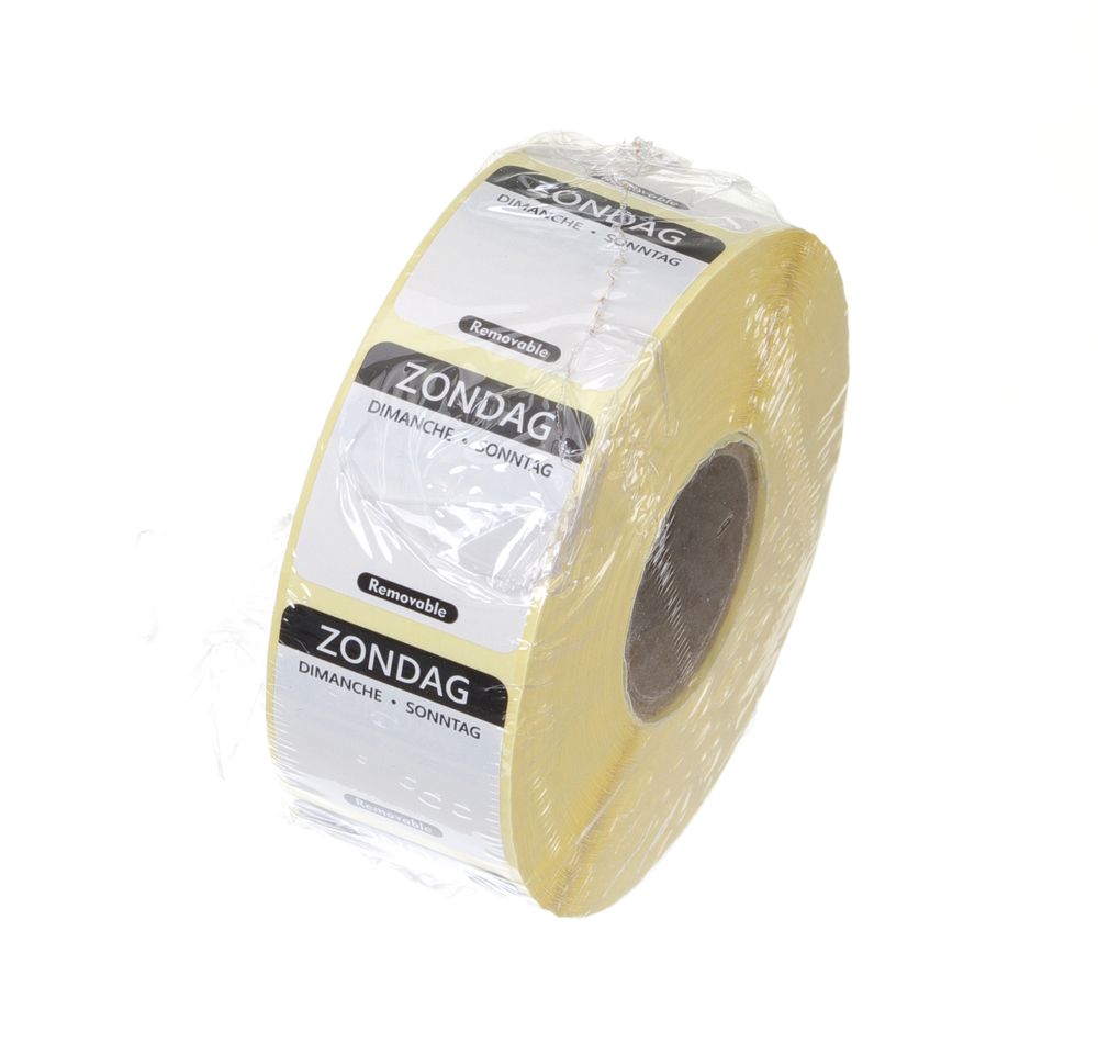 Etiquetas diárias de segurança alimentar, multiusos, fáceis de remover, Preto, 1000 unid., 25x25mm - Image 2