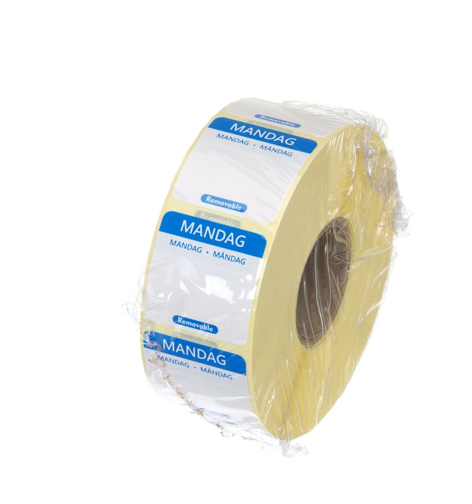 Etiquetas diárias de segurança alimentar, multiusos, fáceis de remover, Domingo, Preto, 1000 unid., 25x25mm - Image 4
