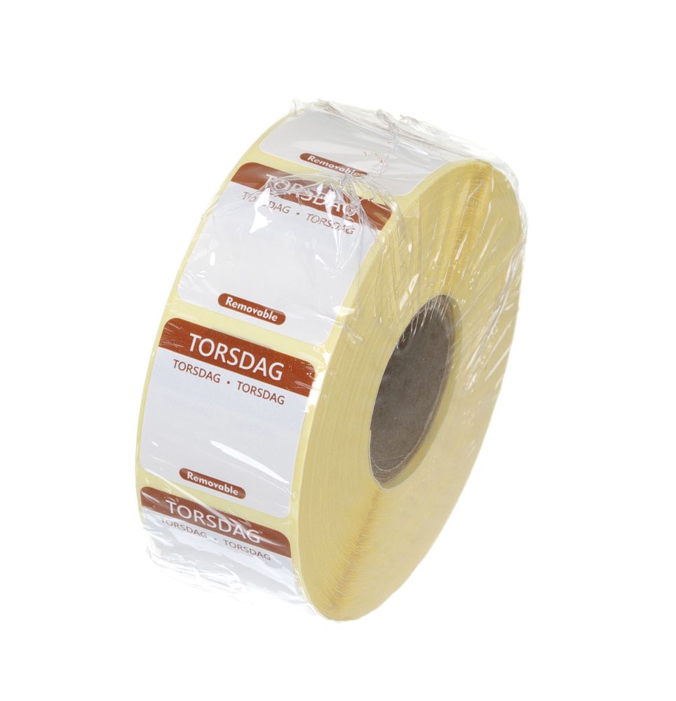 Etiquetas diárias de segurança alimentar, multiusos, fáceis de remover, Quinta-feira, Castanho, 1000 unid., 25x25mm - Image 2