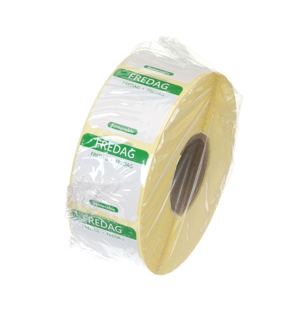 Etiquetas diárias de segurança alimentar, multiusos, fáceis de remover, Sexta-feira, Verde, 1000 unid., 25x25mm - Image 2