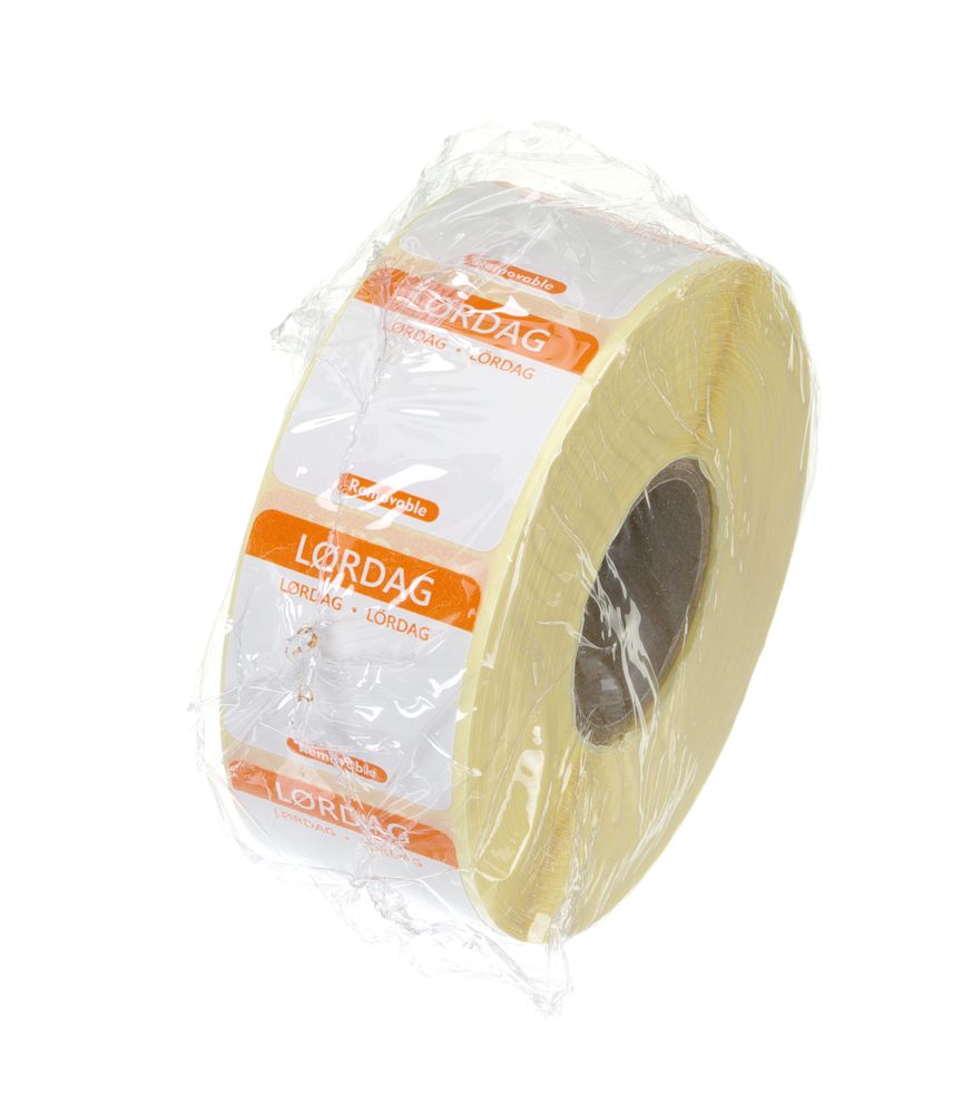 Etiquetas diárias de segurança alimentar, multiusos, fáceis de remover, Sábado, Laranja, 1000 unid., 25x25mm - Image 2