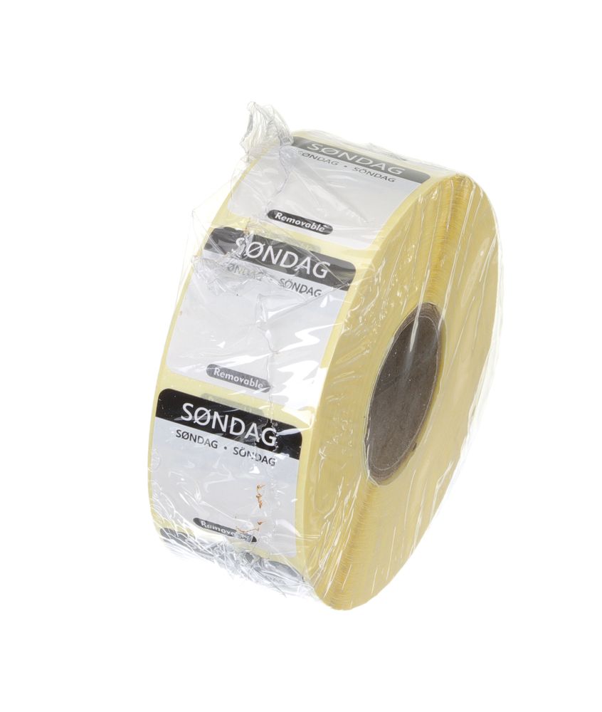 Etiquetas diárias de segurança alimentar, multiusos, fáceis de remover, Domingo, Preto, 1000 unid., 25x25mm - Image 2