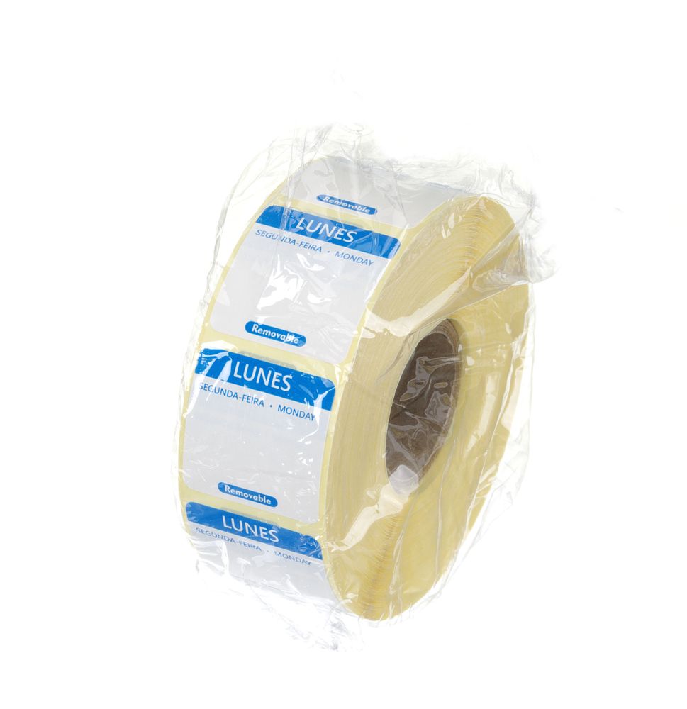 Etiquetas diárias de segurança alimentar, multiusos, fáceis de remover, Segunda-feira, Azul, 1000 unid., 25x25mm - Image 2