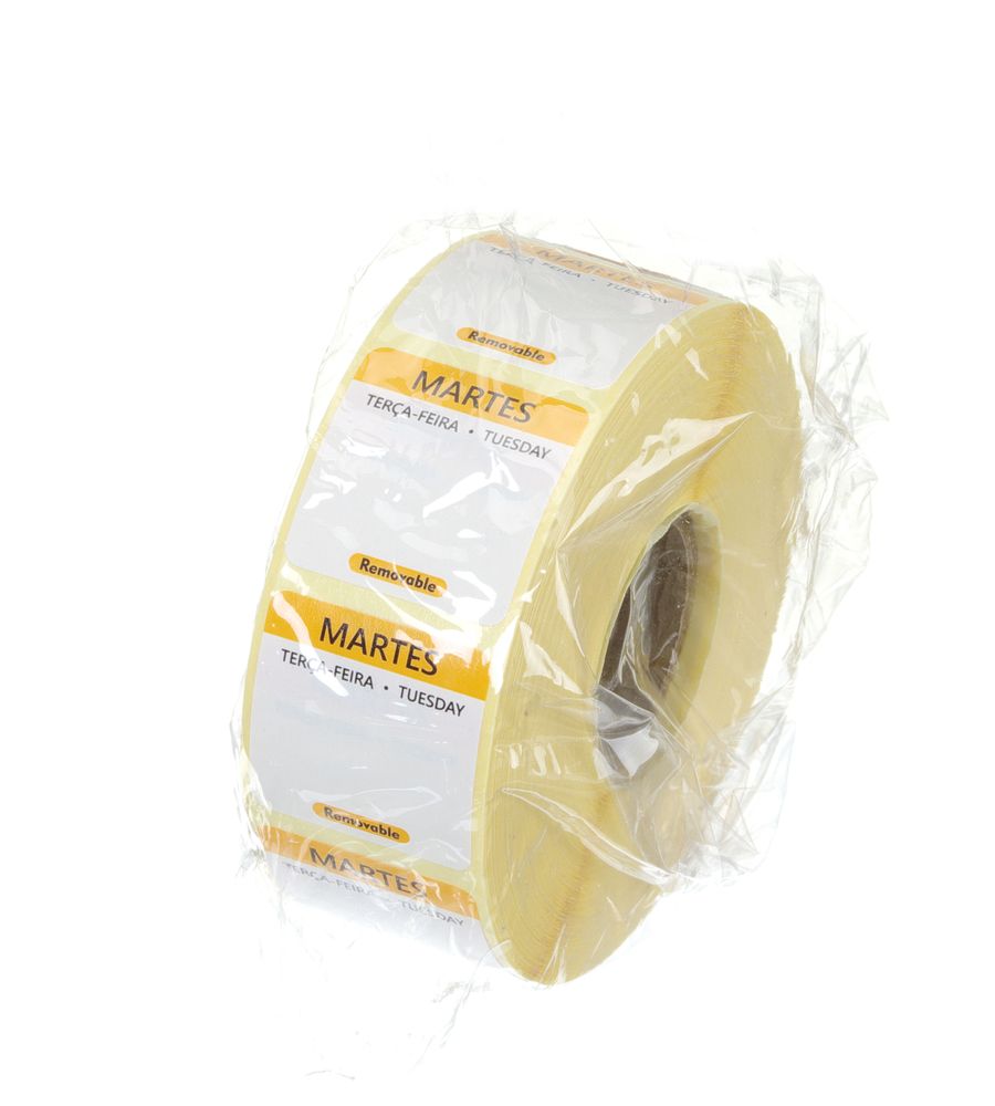 Etiquetas diárias de segurança alimentar, multiusos, fáceis de remover, Terça-feira, Amarelo, 1000 unid., 25x25mm - Image 2