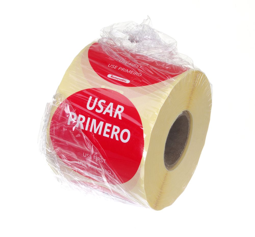 Etiquetas de segurança alimentar, multiusos, fáceis de remover, “USAR PRIMEIRO”, Vermelho, 500 unid., ⌀50mm - Image 2