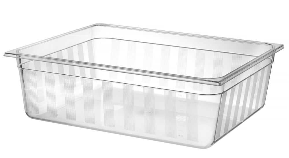Recipiente Gastronorm 2/1, GN 2/1, 58L, Transparente, 650x530x(H)200mm - Image 2