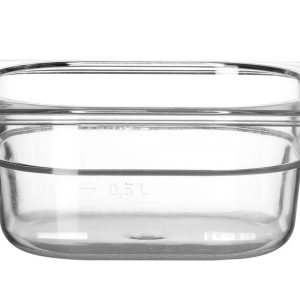 Recipiente Gastronorm 1/6, Profi Line, GN 1/6, 1L, Transparente, 176x162x(H)65mm