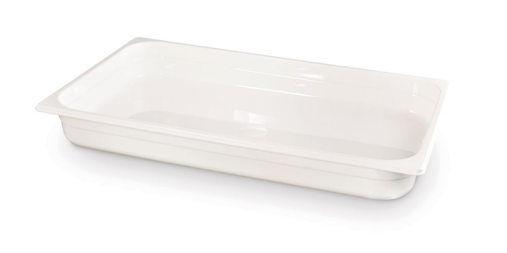 Recipiente Gastronorm 1/1, GN 1/1, 9L, Branco, 530x325x(H)65mm