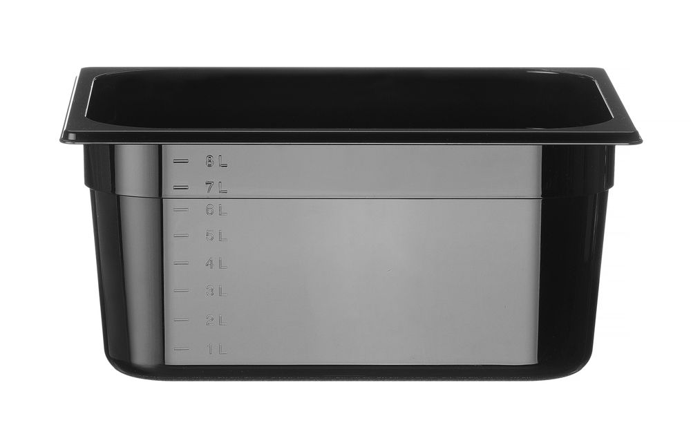 Recipiente Gastronorm 1/2, Profi Line, GN 1/2, 9,5L, Preto, 325x265x(H)150mm