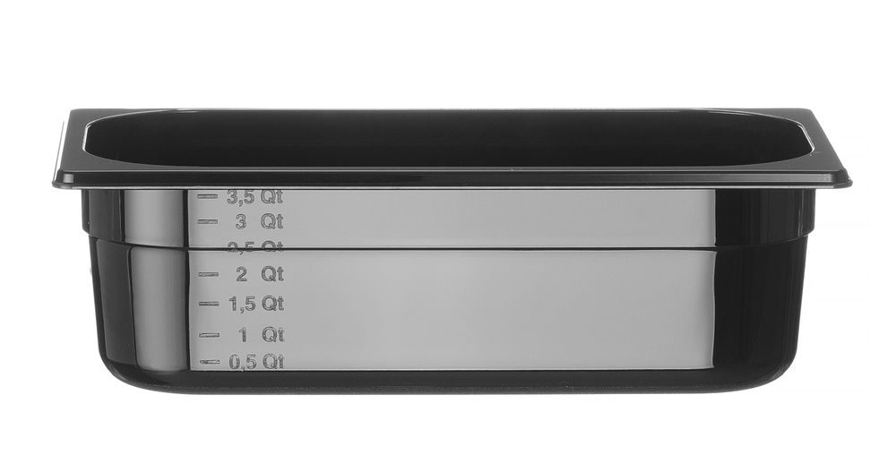 Recipiente Gastronorm 1/3, Profi Line, GN 1/3, 4L, Preto, 325x176x(H)100mm