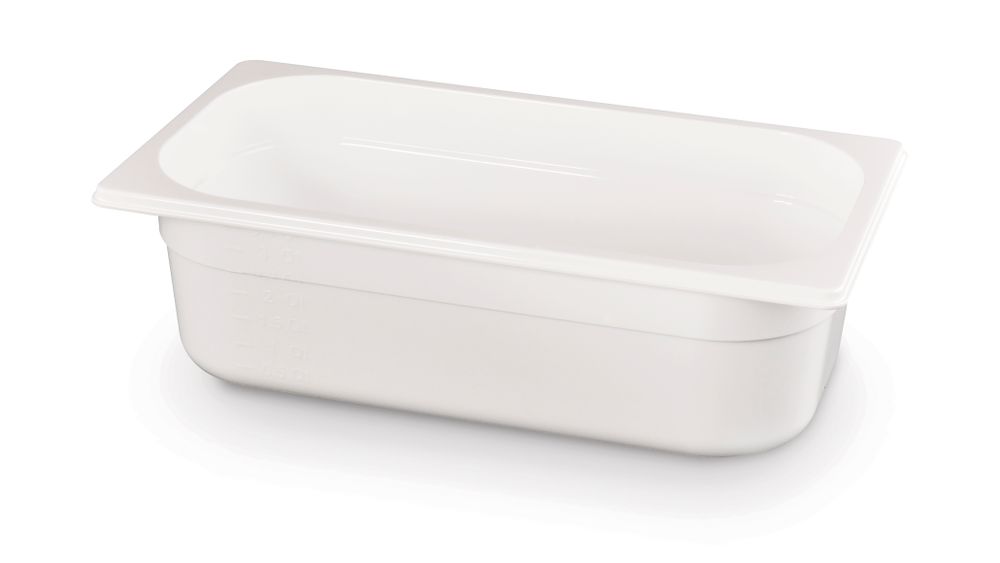 Recipiente Gastronorm 1/3, GN 1/3, 4L, Branco, 325x176x(H)100mm