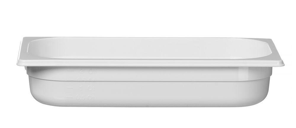 Recipiente Gastronorm 1/3, GN 1/3, 2,5L, Branco, 325x176x(H)65mm