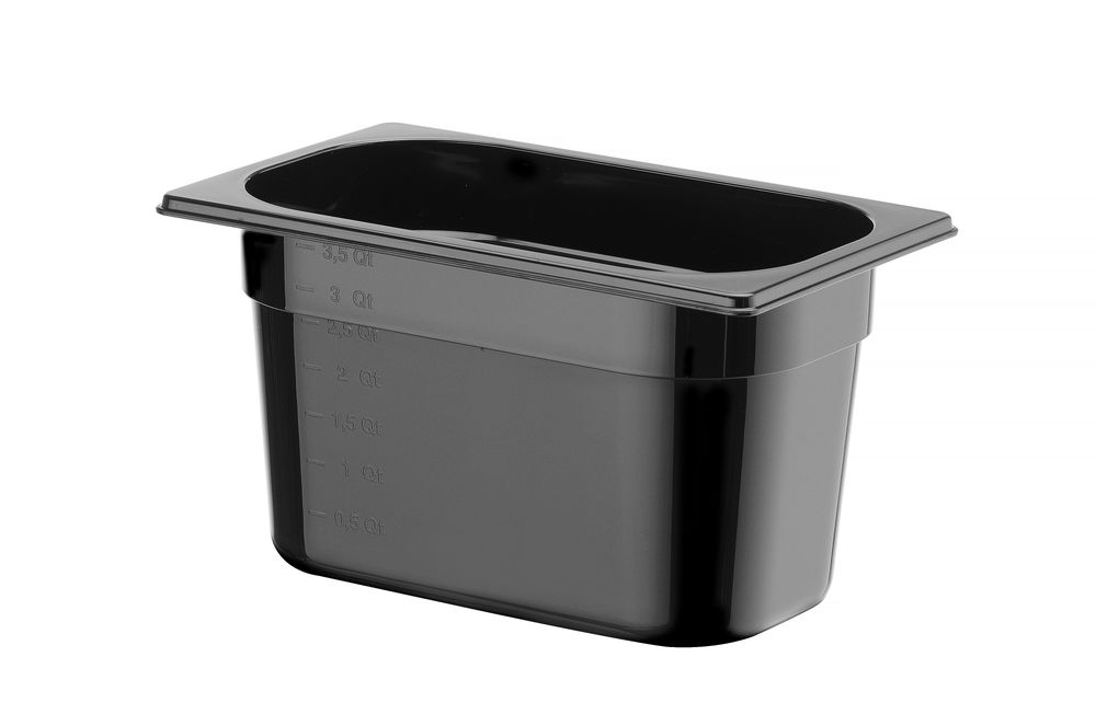 Recipiente Gastronorm 1/4, Profi Line, GN 1/4, 4L, Preto, 265x162x(H)150mm - Image 2