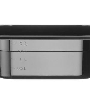 Recipiente Gastronorm 1/4, Profi Line, GN 1/4, 2,8L, Preto, 265x162x(H)100mm