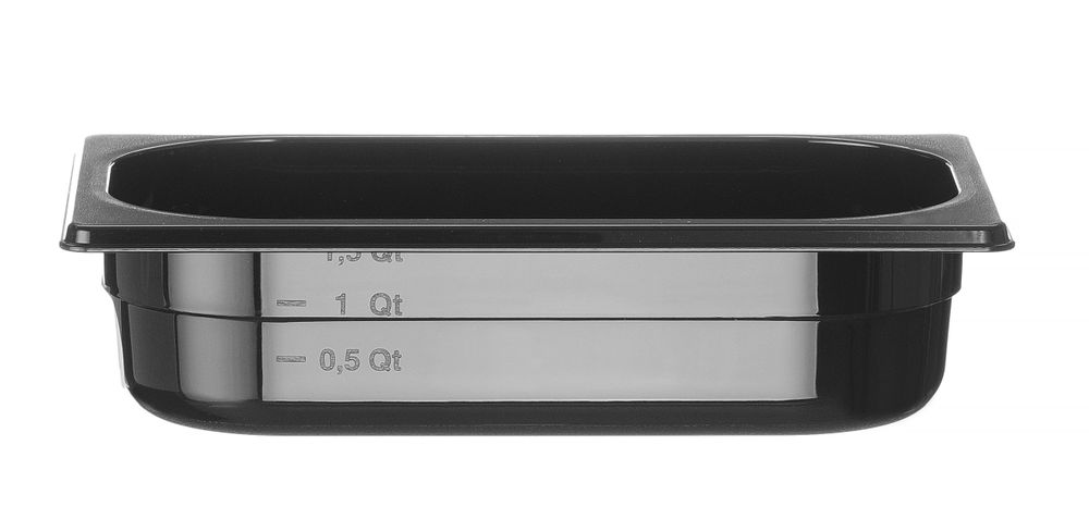 Recipiente Gastronorm 1/4, Profi Line, GN 1/4, 1,8L, Preto, 265x162x(H)65mm
