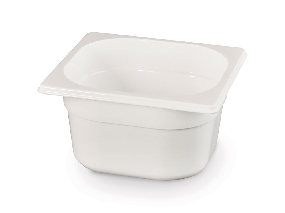Recipiente Gastronorm 1/6, GN 1/6, 1,6L, Branco, 176x162x(H)100mm