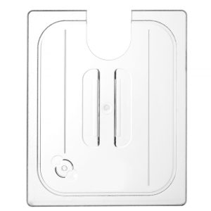 Tampa Gastronorm com abertura para sonda de sous-vide, GN 1/2, Transparente, 265x325mm