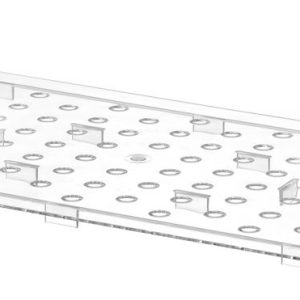Prateleira perfurada para recipientes GN em policarbonato, Profi Line, GN 1/1, Transparente, 467x263mm