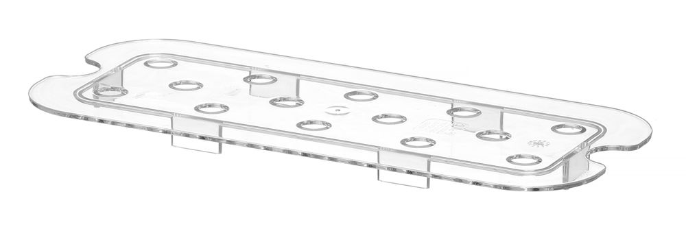 Prateleira perfurada para recipientes GN em policarbonato, Profi Line, GN 1/3, Transparente, 266x116mm