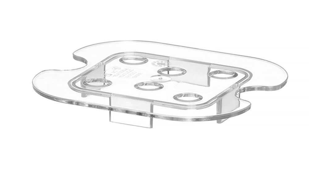 Prateleira perfurada para recipientes GN em policarbonato, Profi Line, GN 1/6, Transparente, 118x106mm