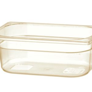 Recipiente GN 1/4, resistente a altas temperaturas, GN 1/4, 2,6L, Transparente, 265x162x(H)100mm