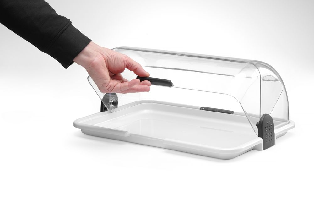 Expositor com tampa basculante, Branco, 380x260x(H)355mm, Retangular - Image 7
