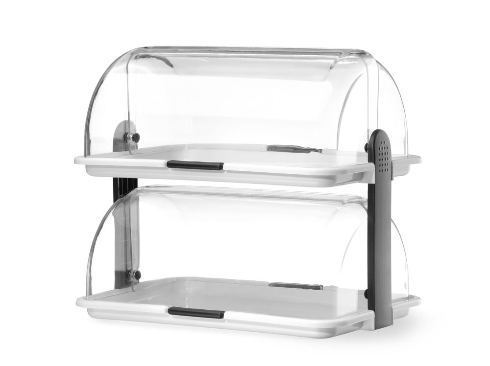 Expositor com tampa basculante, Branco, 475x325x(H)415mm, Retangular - Image 2