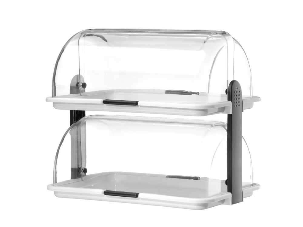 Expositor com tampa basculante, Branco, 475x325x(H)415mm, Retangular - Image 3