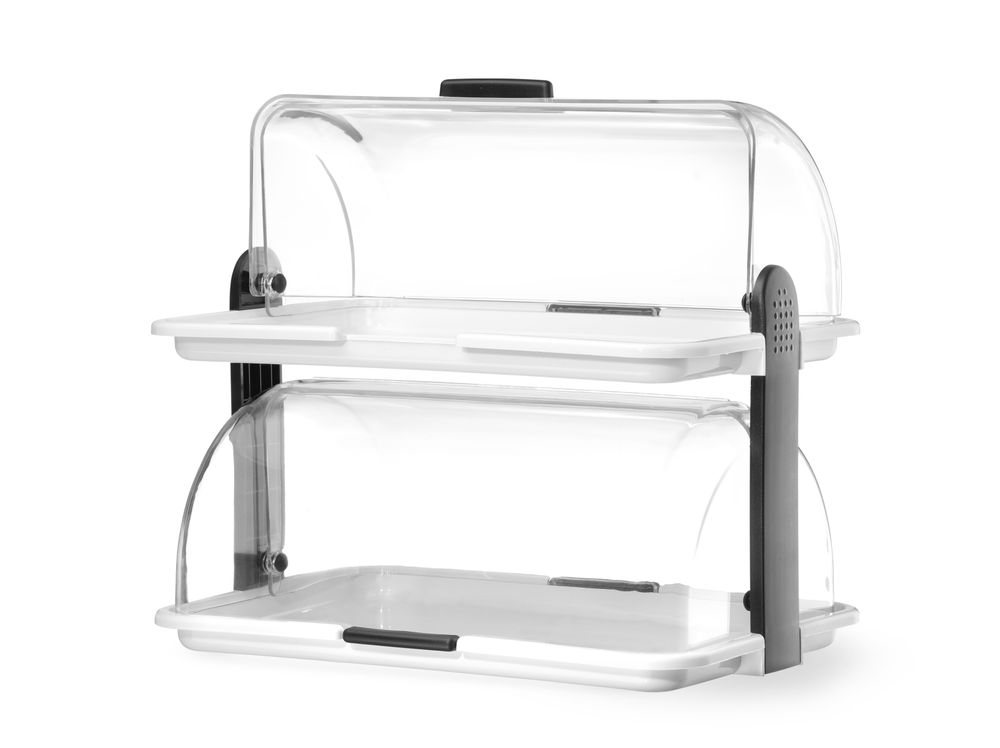 Expositor com tampa basculante, Branco, 475x325x(H)415mm, Retangular - Image 4