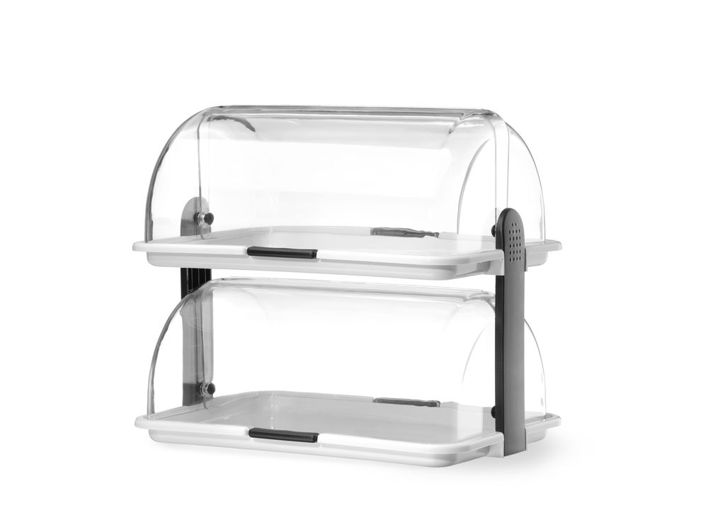 Expositor com tampa basculante, Branco, 380x260x(H)355mm, Retangular - Image 2