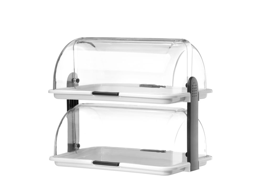 Expositor com tampa basculante, Branco, 380x260x(H)355mm, Retangular - Image 3