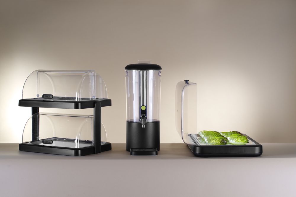 Expositor de alimentos Duo UNIQ, designed by Robert Bronwasser, Dois níveis, Preto, 480x355x(H)480mm, Retangular - Image 5