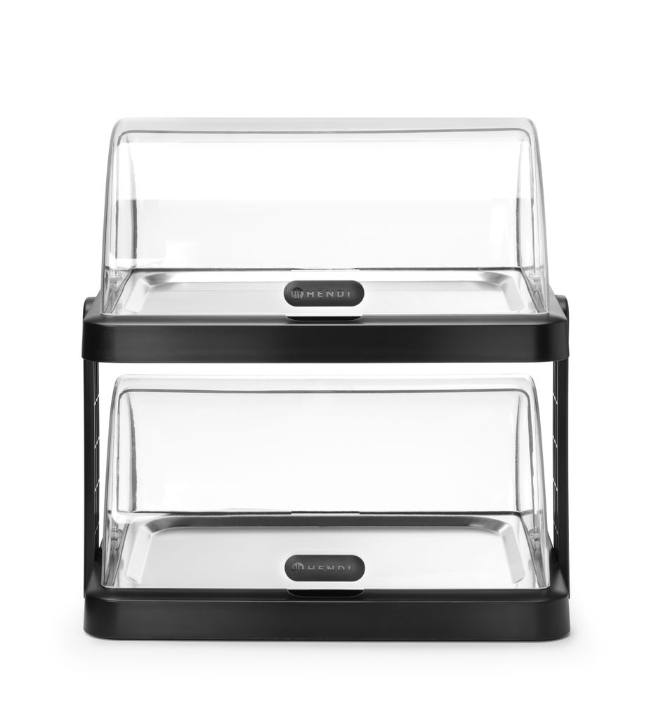 Expositor de alimentos Duo UNIQ, designed by Robert Bronwasser, Dois níveis, Preto, 480x355x(H)480mm, Retangular - Image 2