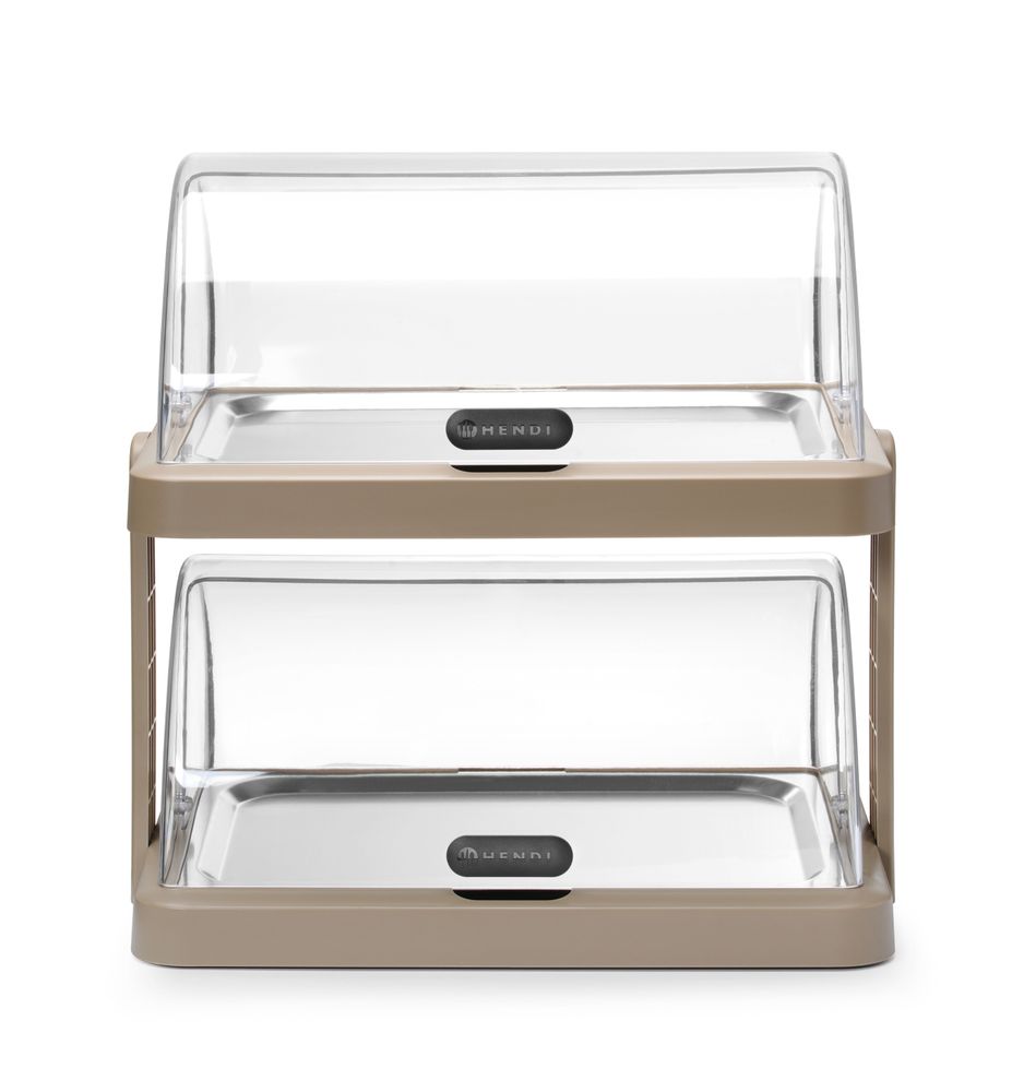 Expositor de alimentos Duo UNIQ, designed by Robert Bronwasser, Dois níveis, Bege, 480x355x(H)480mm, Retangular - Image 2