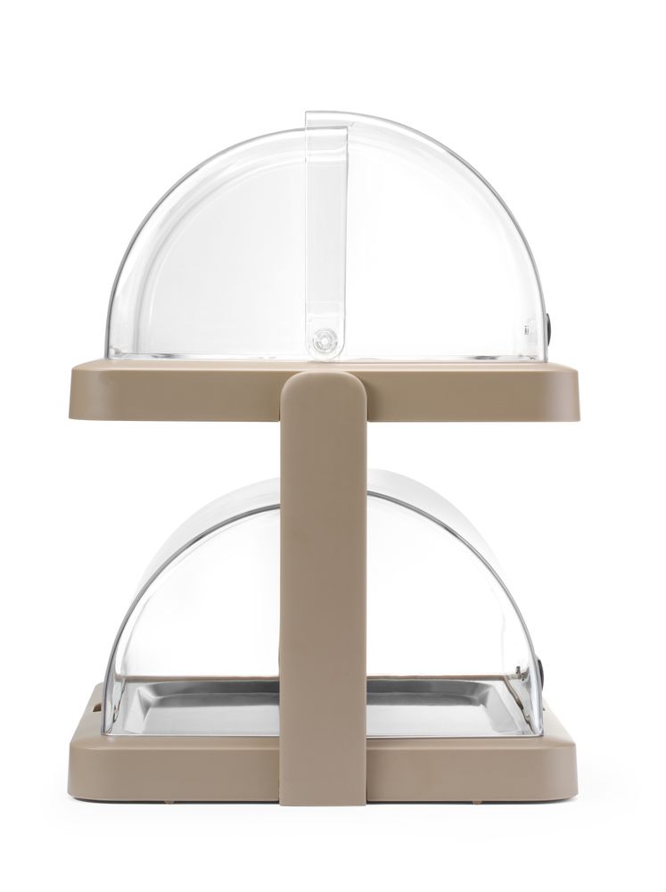 Expositor de alimentos Duo UNIQ, designed by Robert Bronwasser, Dois níveis, Bege, 480x355x(H)480mm, Retangular - Image 3