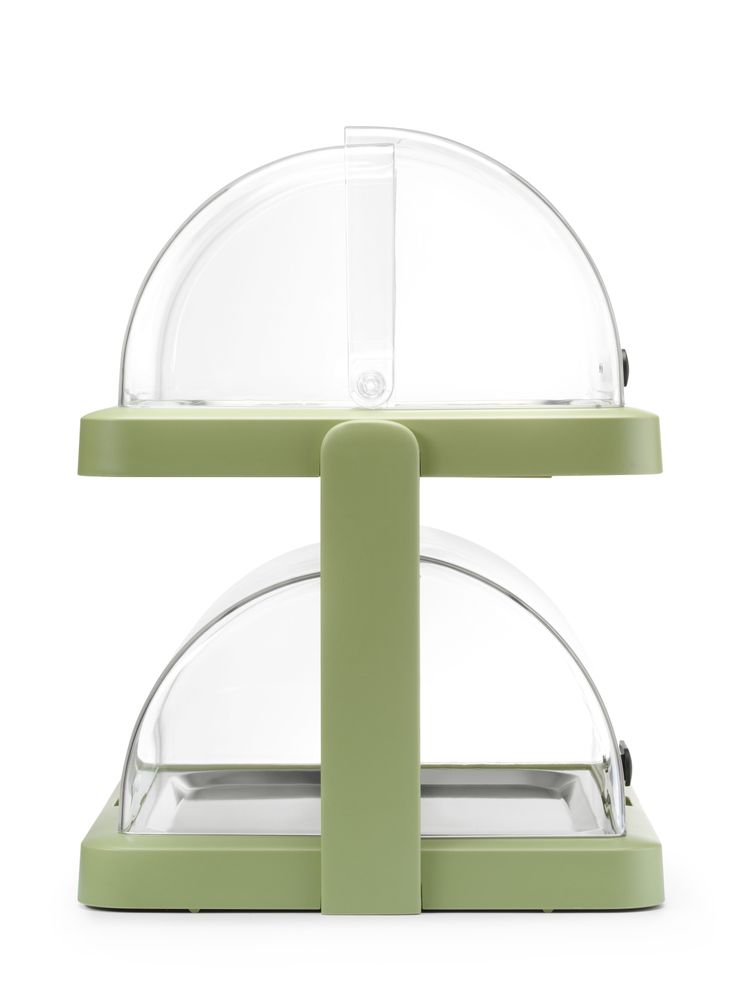 Expositor de alimentos Duo UNIQ, designed by Robert Bronwasser, Dois níveis, Verde, 480x355x(H)480mm, Retangular - Image 3