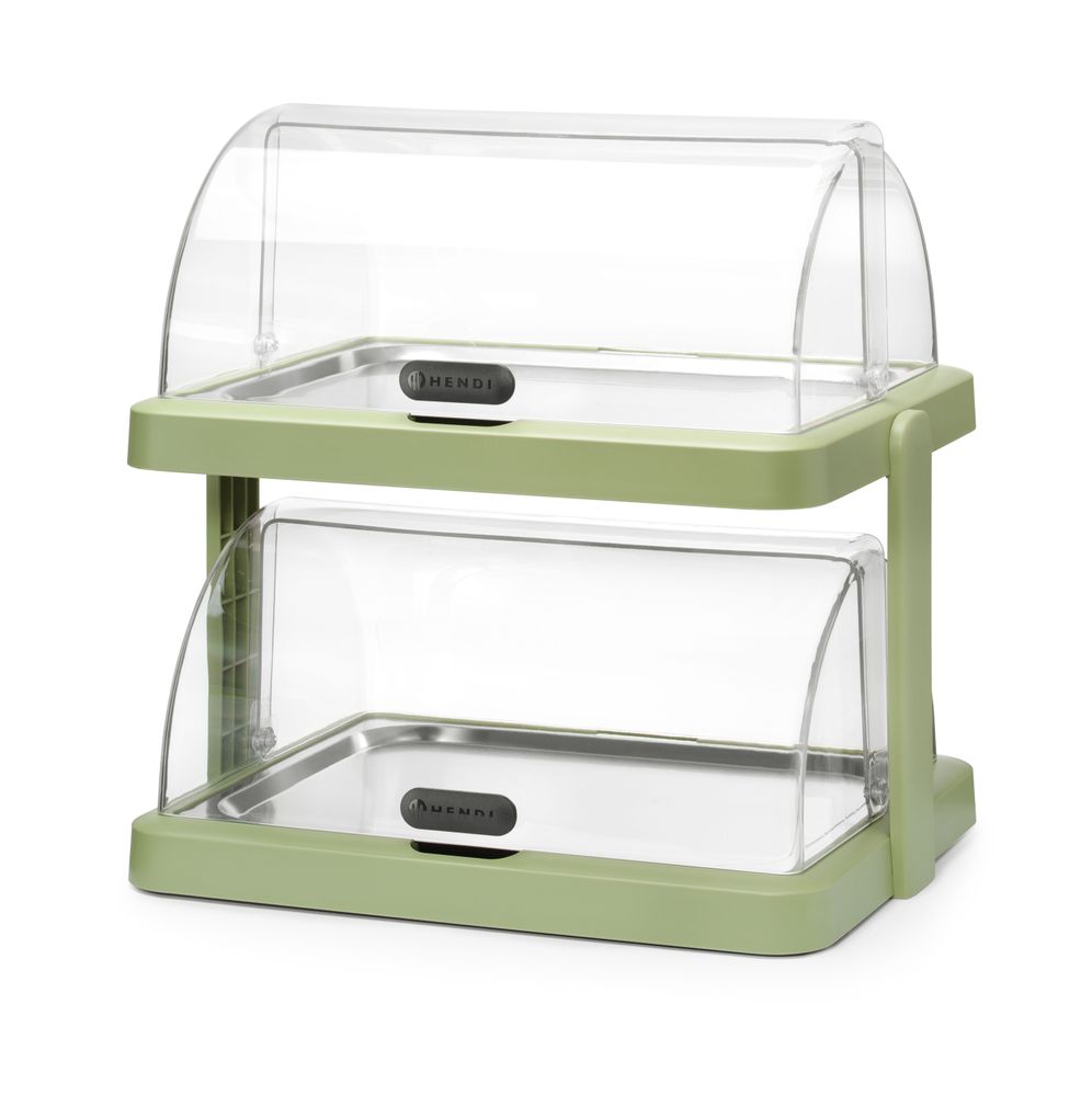 Expositor de alimentos Duo UNIQ, designed by Robert Bronwasser, Dois níveis, Verde, 480x355x(H)480mm, Retangular