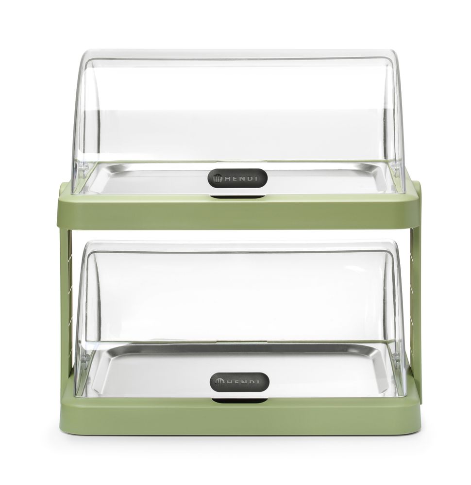 Expositor de alimentos Duo UNIQ, designed by Robert Bronwasser, Dois níveis, Verde, 480x355x(H)480mm, Retangular - Image 2