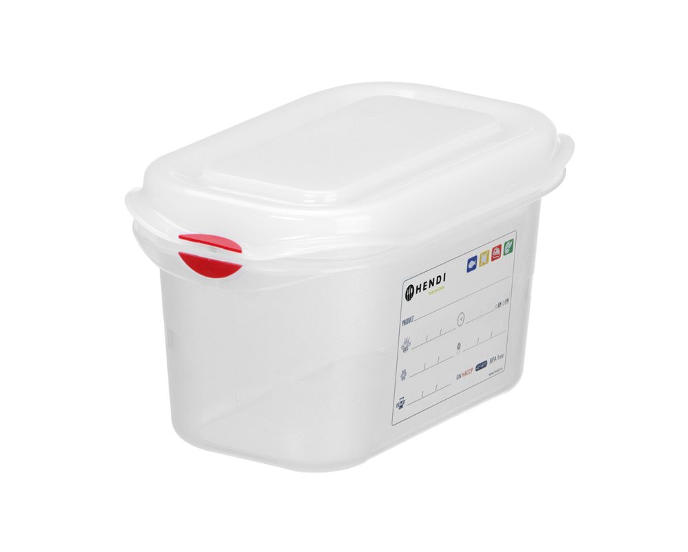 Recipiente GN 1/9, polipropileno, GN 1/9, 0,6L, Transparente, 176x108x(H)65mm, Retangular - Image 3