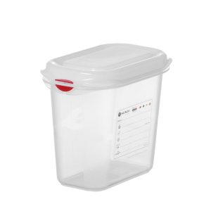 Recipiente GN 1/9, polipropileno, GN 1/9, 1,5L, Transparente, 176x108x(H)150mm, Retangular