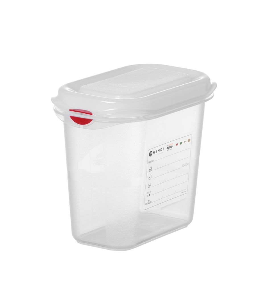 Recipiente GN 1/9, polipropileno, GN 1/9, 1,5L, Transparente, 176x108x(H)150mm, Retangular