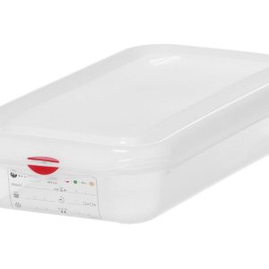 Recipiente GN 1/3, polipropileno, GN 1/3, 2,5L, Transparente, 325x176x(H)65mm, Retangular